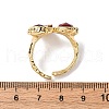 Natural Amethyst/Korean Jade/Agate Germ Cuff Rings RJEW-M076-05G-05-3