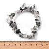 Natural Tourmalinated Quartz/Black Rutilated Quartz Stretch Bracelets BJEW-JB03681-01-3