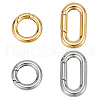 Ion Plating(IP) GOMAKERER 4Pcs 4 Styles 304 Stainless Steel Spring Gate Rings STAS-GO0001-26-1