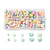 Spray Painted Opaque Acrylic Beads OACR-FS0001-06-1