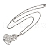 Virgin 304 Stainless Steel Pendant Necklaces for Men Women NJEW-K283-17P-4