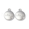 Tarnish Resistant 304 Stainless Steel Pendant Rhinestone Settings STAS-C066-29P-2