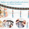 12M Polyester Fringe Lace Trims SRIB-WH0026-26B-4