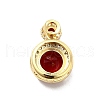 Brass Micro Pave Clear Cubic Zirconia Pendants KK-I695-019A-2