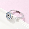 Rotatable Open Ring with Cubic Zirconia RJEW-Q776-02P-01-3