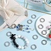 SUNNYCLUE 12Pcs Alloy Crystal Rhinestone Spring Gate Rings FIND-SC0012-68P-4