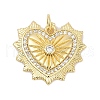 Brass Micro Pave Cubic Zirconia Pendants KK-U058-58A-G-1
