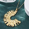 Exaggerated Semicircle 304 Stainless Steel Pendant Necklaces NJEW-M096-27G-5