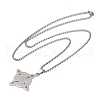 304 Stainless Steel Trinity Knot Pendant Necklaces for Men Women NJEW-K283-36P-2
