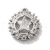Brass Micro Pave Clear Cubic Zirconia Pendants KK-M274-04P-1