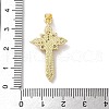 Brass Micro Pave Cubic Zirconia Pendants KK-A212-08F-G-3