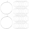Beebeecraft 100Pcs 316 Surgical Stainless Steel Wine Glass Charms Rings STAS-BBC0005-97C-1
