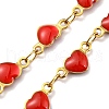Ion Plating(IP) Golden 304 Stainless Steel Heart Link Chain Necklaces NJEW-E098-02G-3