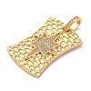 Brass Micro Pave Cubic Zirconia Pendants KK-U076-02G-05-2