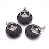 Natural Lava Rock Pendants KK-F751-B19-1