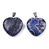 Natural Map Stone Pendants G-N0325-18A-1