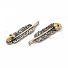 Rack Plating Brass Micro Pave Cubic Zirconia Pendants KK-K165-21-3