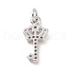 Brass Micro Pave Cubic Zirconia Pendants KK-C012-18P-2