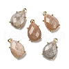 Gemstone Faceted Pendants G-M431-16G-2