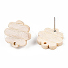 Ash Wood Stud Earring Findings EJEW-N017-011X-3