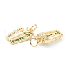 Brass Micro Pave Cubic Zirconia Pendants ZIRC-J038-01B-3