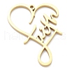 Ion Plating(IP) 304 Stainless Steel Pendants X-STAS-B016-06G-1