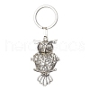 Brass Hollow Owl Pendant Keychain KEYC-JKC00561-1