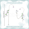 25Pcs 5 Style Brass Chain & Acrylic Headphone Decoration HJEW-CO00001-2