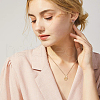 FIBLOOM 2Pcs 2 Colors Barss Shell Pendant Necklaces Set NJEW-FI0001-37-6