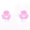 Resin Imitation Pearl Bead Caps RESI-N036-01A-03-3