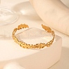 304 Stainless Steel Cuff Bangles for Women BJEW-U032-10G-1