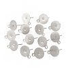 Non-Tarnish 304 Stainless Steel Stud Earring Settings X-STAS-T031-19-8mm-1