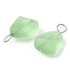 Transparent Frosted Glass Pendants PALLOY-JF02185-3