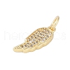 Rack Plating Brass Micro Pave Clear Cubic Zirconia Pendants KK-Z060-16G-2