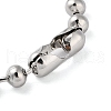 Alloy Ball Chain Bowknot Pendant Necklaces for Women NJEW-K275-01P-4