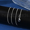 1mm Rack Plating Brass Curb Chain Necklaces for Women Men MAK-L044-26P-2