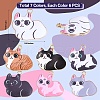 42Pcs 7 Colors Alloy Enamel Pendants ENAM-SZ0003-31-2