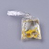 Resin Pendants RESI-WH0008-10B-1