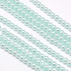Eco-Friendly Dyed Glass Pearl Round Beads Strands HY-A002-4mm-RB034-1
