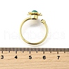 Brass Pave Cubic Zirconia Open Cuff Rings for Women RJEW-U056-01G-5