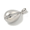 Rack Plating Brass Micro Pave Clear Cubic Zirconia Pendants KK-E114-02P-02-2