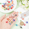   60Pcs 10 Colors Handmade Luminous Inner Flower Lampwork Beads LAMP-PH0001-22A-3