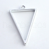 Rack Plating Alloy Triangle Open Back Bezel Pendants X-PALLOY-S047-09B-FF-2