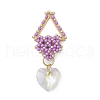 Beaded Triangle & Heart Charms PALLOY-MZ00437-03-1