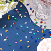 Gorgecraft 240Pcs 8 Colors Rhombus Glass Cabochons GGLA-GF0002-02-4