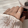 Mother's Day Jewellery 304 Stainless Steel with Natural Baroque Pearl Rondelle Beaded Finger Rings FS-WG39983-01-2