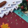 SUPERFINDINGS 60Pcs Christmas Themed Zinc Alloy Enamel Pendants FIND-FH0010-19-4