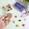 SUNNYCLUE 28Pcs 7 Styles Sports Ball Theme Alloy Enamel Connector Charms ENAM-SC0005-17-3