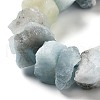 Raw Rough Natural Aquamarine Beads Strands G-P528-A04-01-3