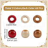 Gorgecraft 180Pcs 3 Colors Dyed Wood European Beads WOOD-GF0002-08-2